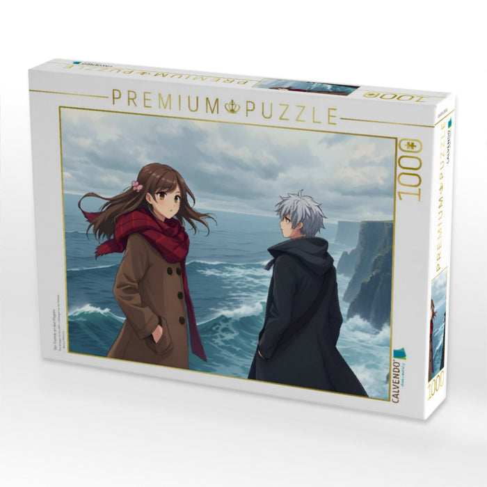 Der Fremde an den Klippen - CALVENDO Foto-Puzzle'