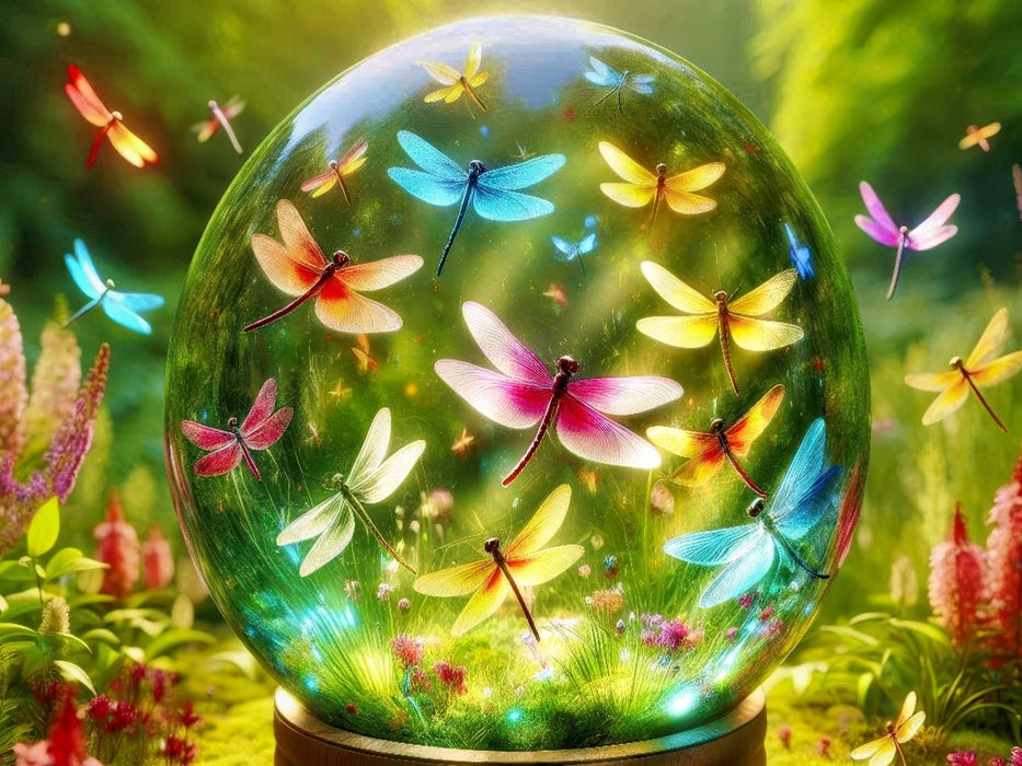 Wenn Libellen träumen, entsteht Kunst im Glas. - CALVENDO Foto-Puzzle'