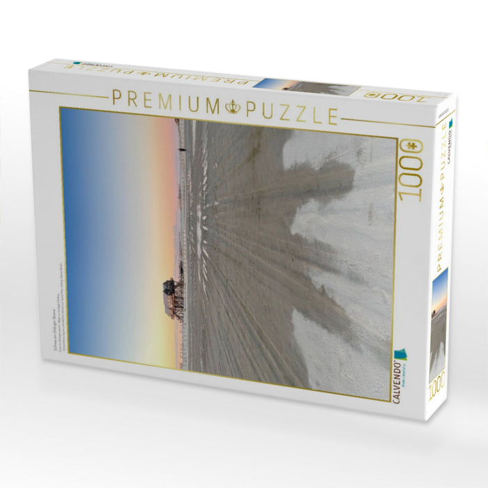 Schnee am Ordinger Strand - CALVENDO Foto-Puzzle'