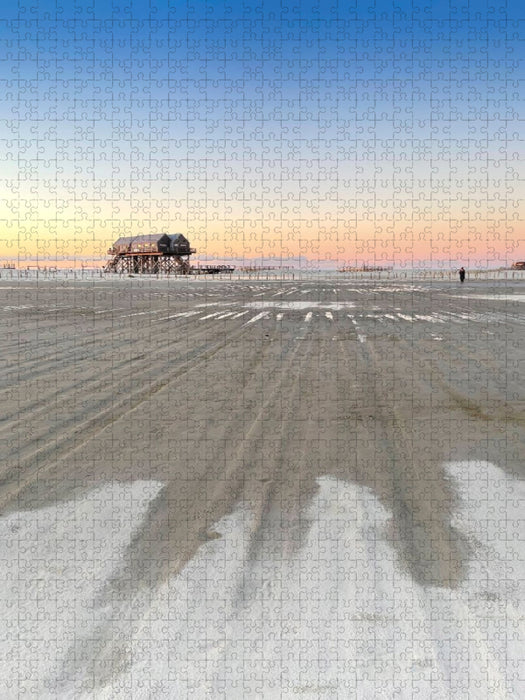 Schnee am Ordinger Strand - CALVENDO Foto-Puzzle'