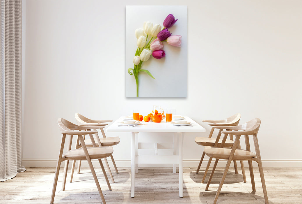 Premium Textil-Leinwand Tulpenzauber