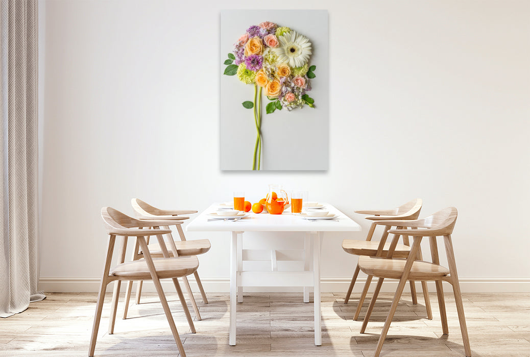 Premium Textil-Leinwand Farbenglück