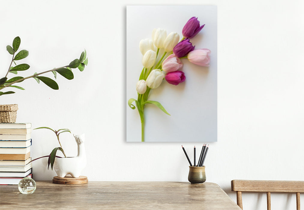 Premium Textil-Leinwand Tulpenzauber