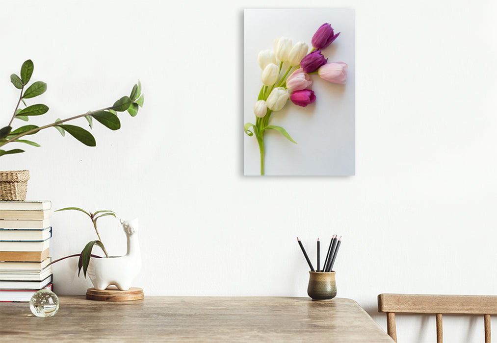 Premium Textil-Leinwand Tulpenzauber