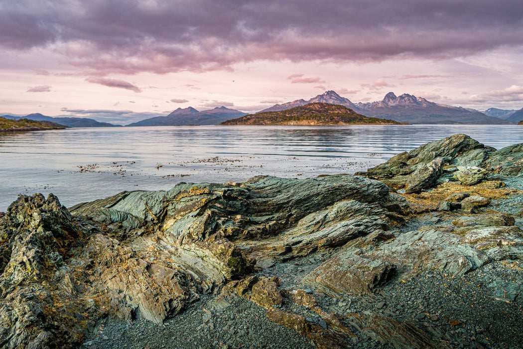 Premium Textil-Leinwand Patagonien, Tierra del Fuego: Lapataia-Bucht, Bahia Lapataia