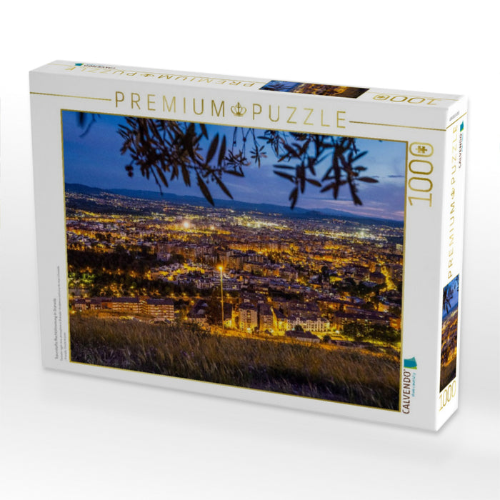 Traumhafte Nachtstimmung in Granada - CALVENDO Foto-Puzzle'