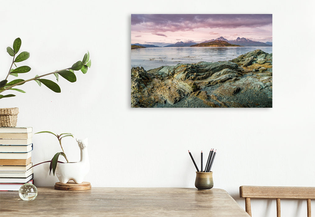 Premium Textil-Leinwand Patagonien, Tierra del Fuego: Lapataia-Bucht, Bahia Lapataia