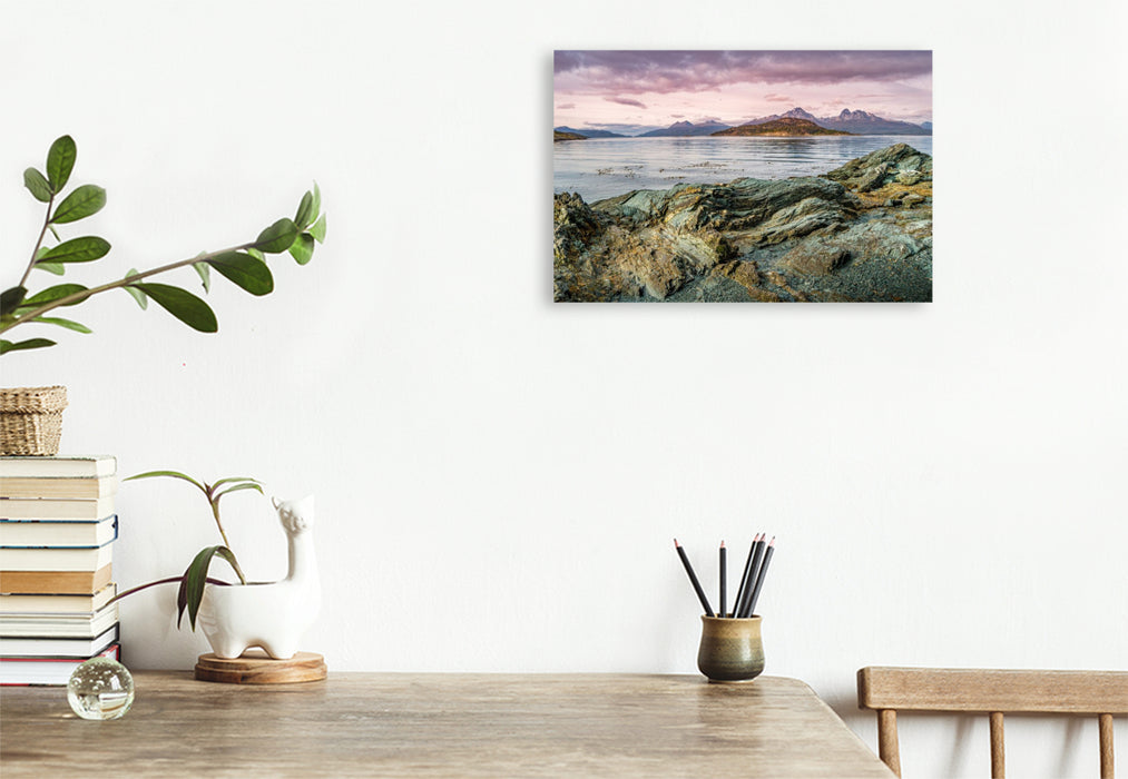 Premium Textil-Leinwand Patagonien, Tierra del Fuego: Lapataia-Bucht, Bahia Lapataia