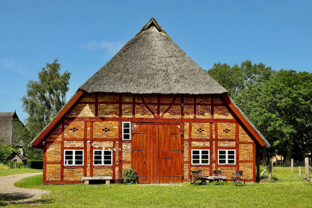 Premium Textil-Leinwand Bauernhaus Selmsdorf
