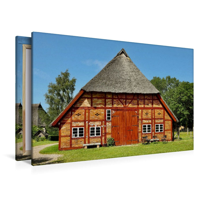 Premium Textil-Leinwand Bauernhaus Selmsdorf