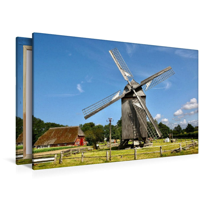 Premium Textil-Leinwand Bockwindmühle Groß Ernsthof