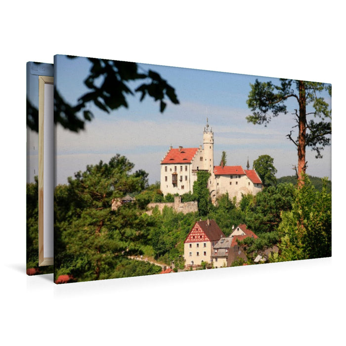 Premium Textil-Leinwand Blick auf Burg Gößweinstein
