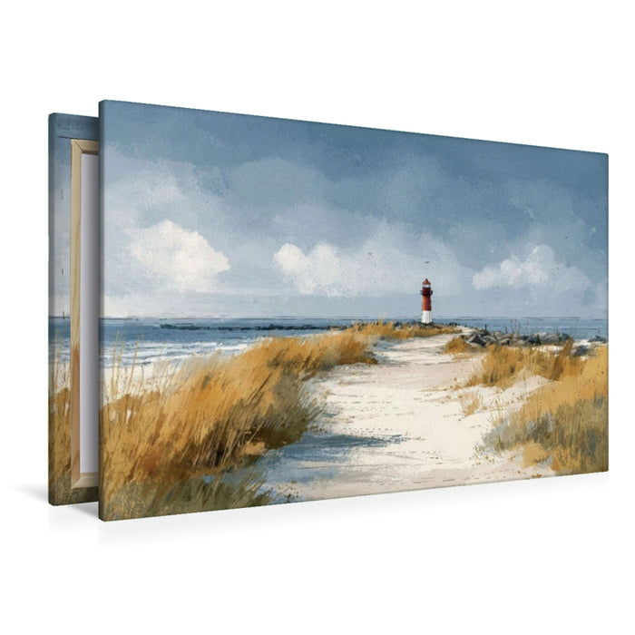 Premium Textil-Leinwand Leuchten in der Ferne