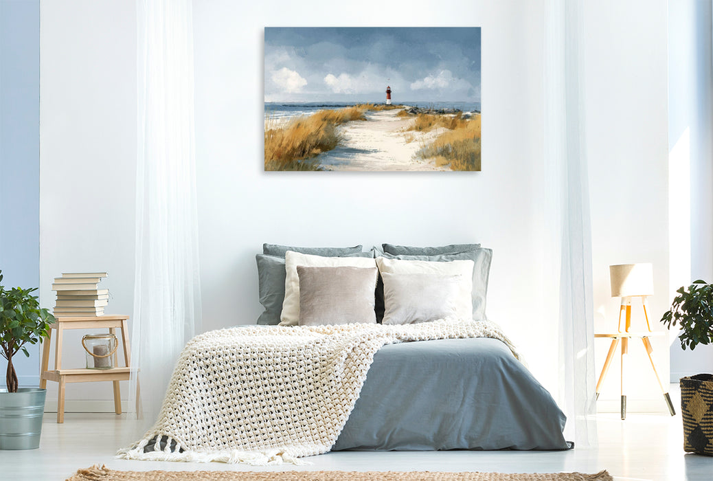 Premium Textil-Leinwand Leuchten in der Ferne