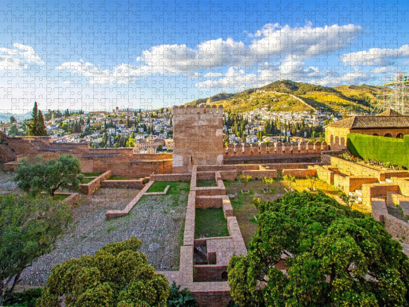 Schöner Panoramablick von der Alhambra - CALVENDO Foto-Puzzle'