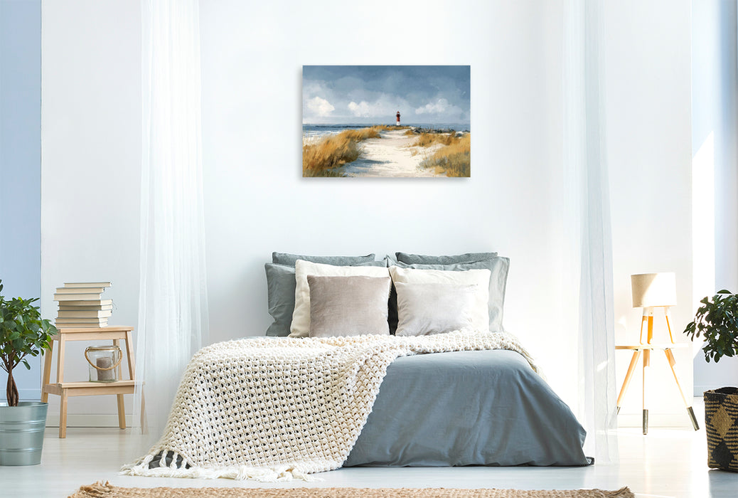 Premium Textil-Leinwand Leuchten in der Ferne