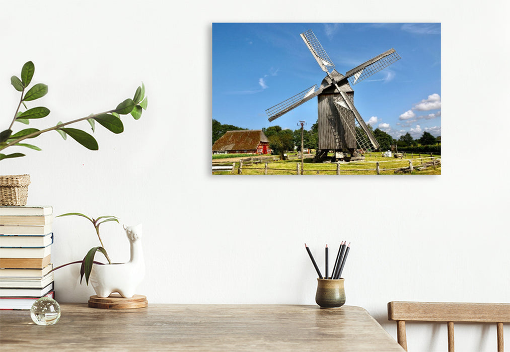 Premium Textil-Leinwand Bockwindmühle Groß Ernsthof