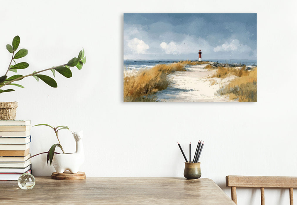 Premium Textil-Leinwand Leuchten in der Ferne