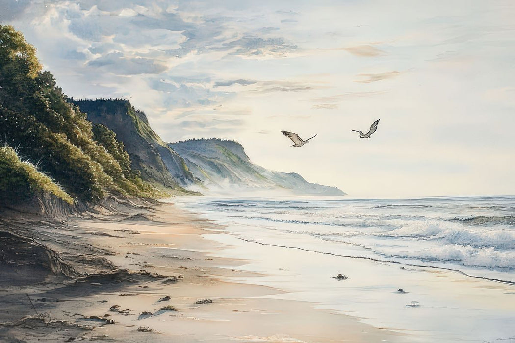 Premium Textil-Leinwand Steilküste