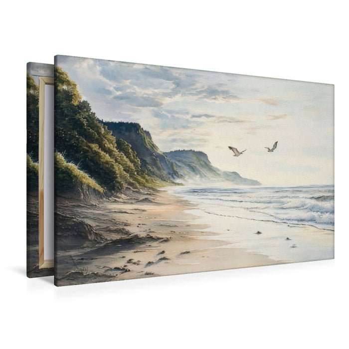 Premium Textil-Leinwand Steilküste