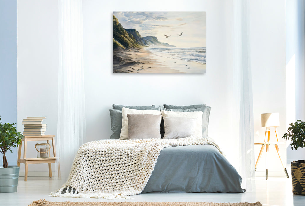 Premium Textil-Leinwand Steilküste