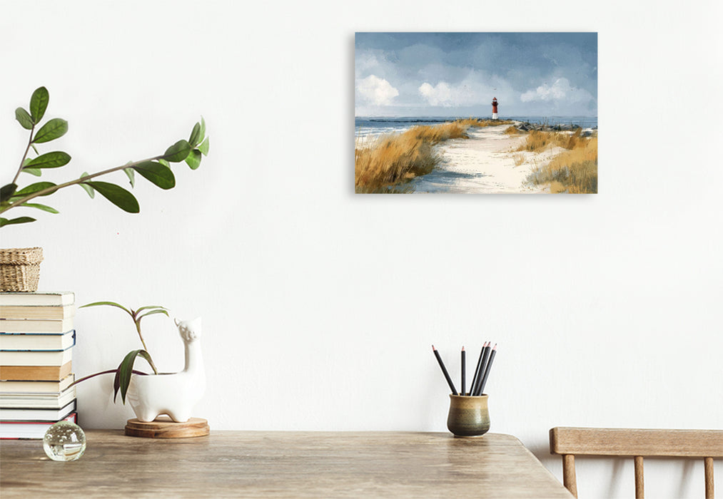 Premium Textil-Leinwand Leuchten in der Ferne