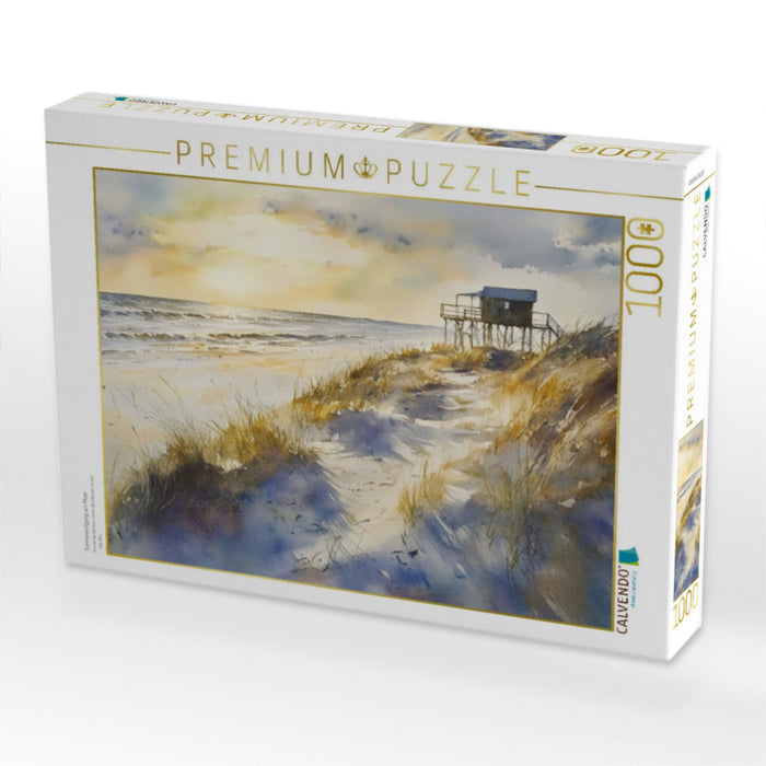 Sonnenaufgang am Meer - CALVENDO Foto-Puzzle'