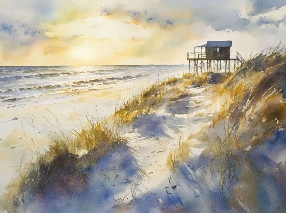 Sonnenaufgang am Meer - CALVENDO Foto-Puzzle'