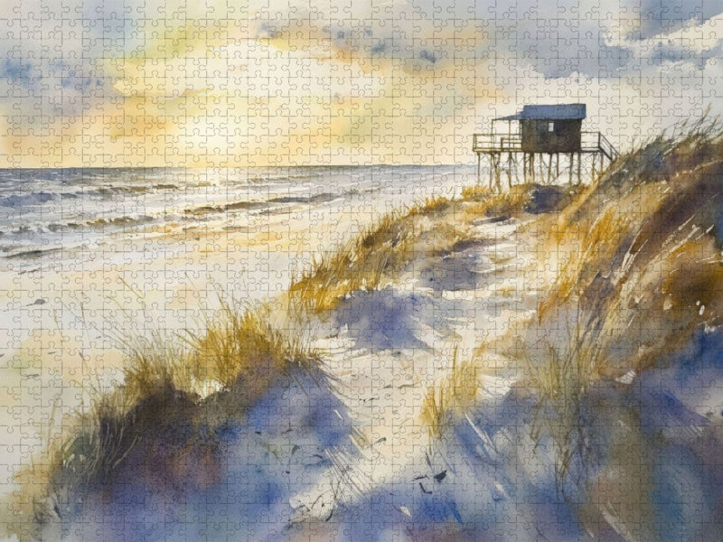 Sonnenaufgang am Meer - CALVENDO Foto-Puzzle'