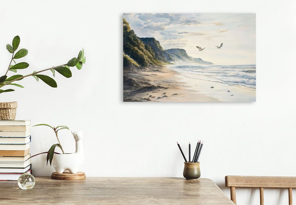 Premium Textil-Leinwand Steilküste