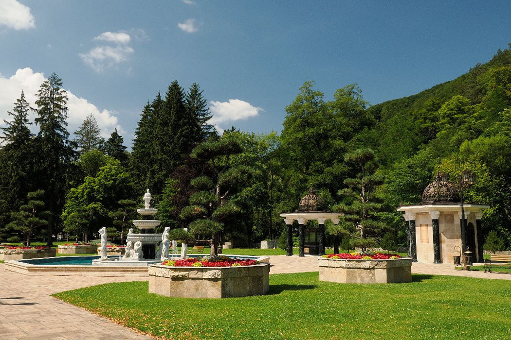 Premium Textil-Leinwand Kurpark in Rajecké Teplice (Bad Rajetz)