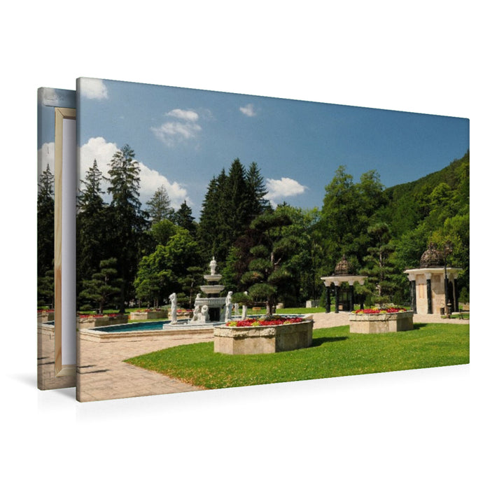 Premium Textil-Leinwand Kurpark in Rajecké Teplice (Bad Rajetz)