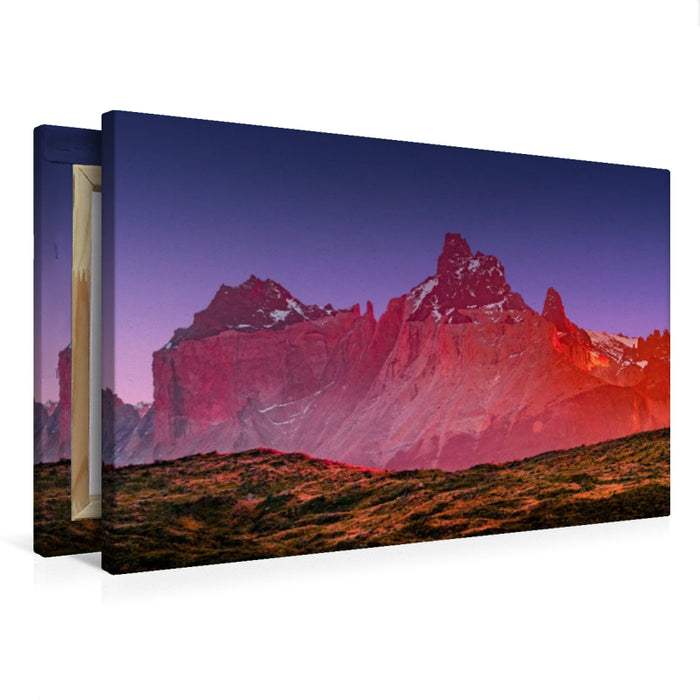 Premium Textil-Leinwand Patagonien, Torres del Paine Nationalpark: Am Rand der Welt