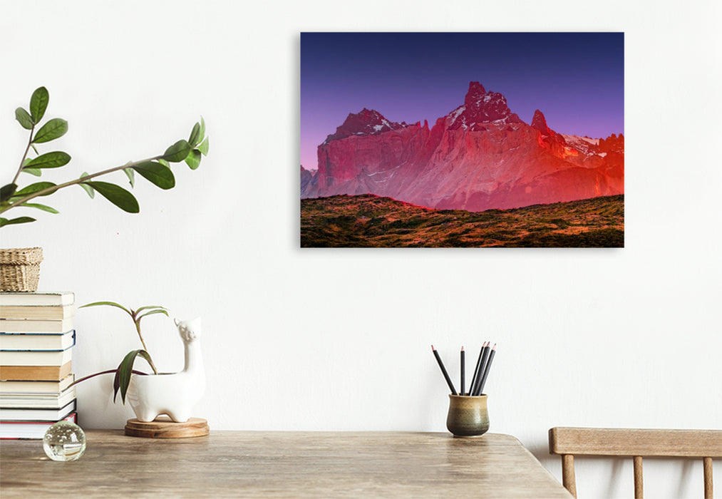 Premium Textil-Leinwand Patagonien, Torres del Paine Nationalpark: Am Rand der Welt