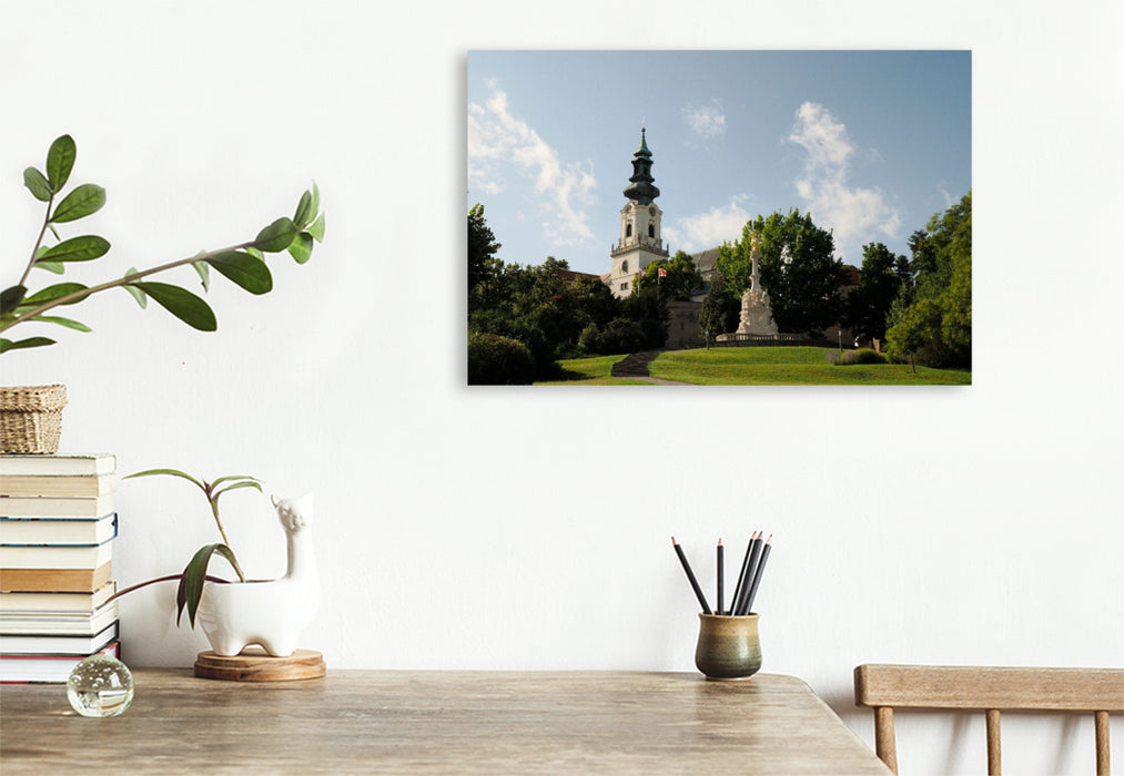 Premium Textil-Leinwand Die Bischofskathedrale von Nitra(Neutra)