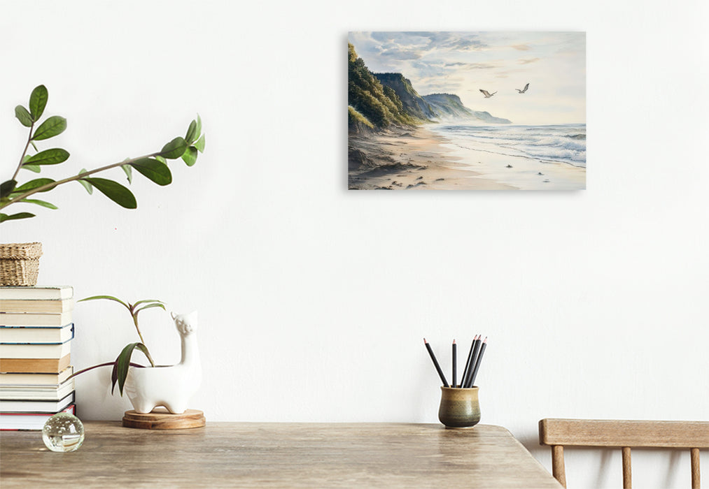 Premium Textil-Leinwand Steilküste