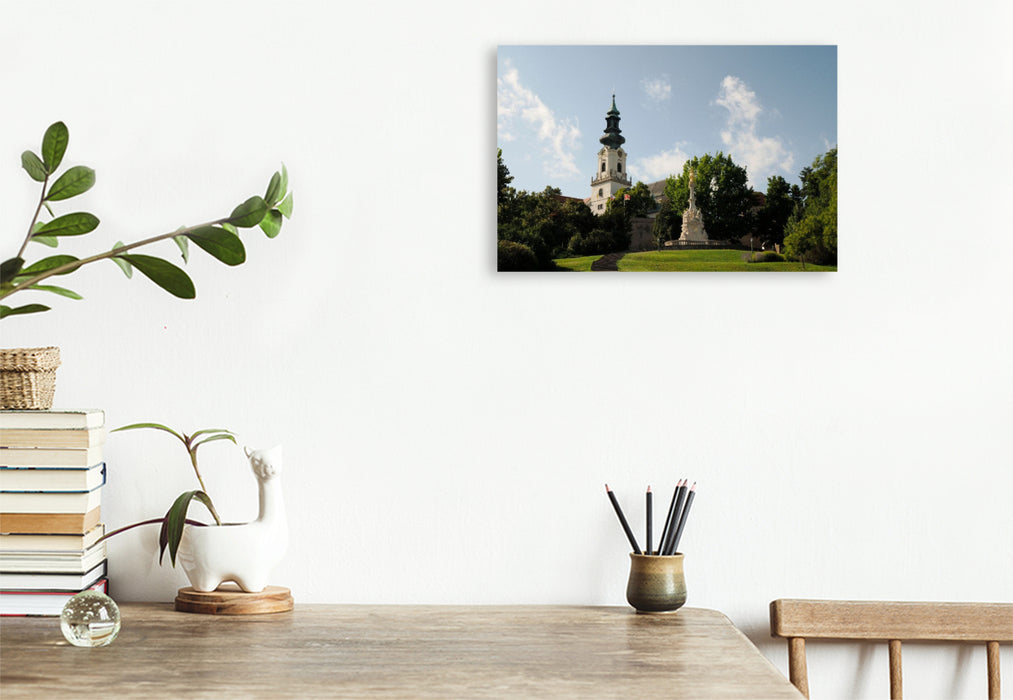 Premium Textil-Leinwand Die Bischofskathedrale von Nitra(Neutra)