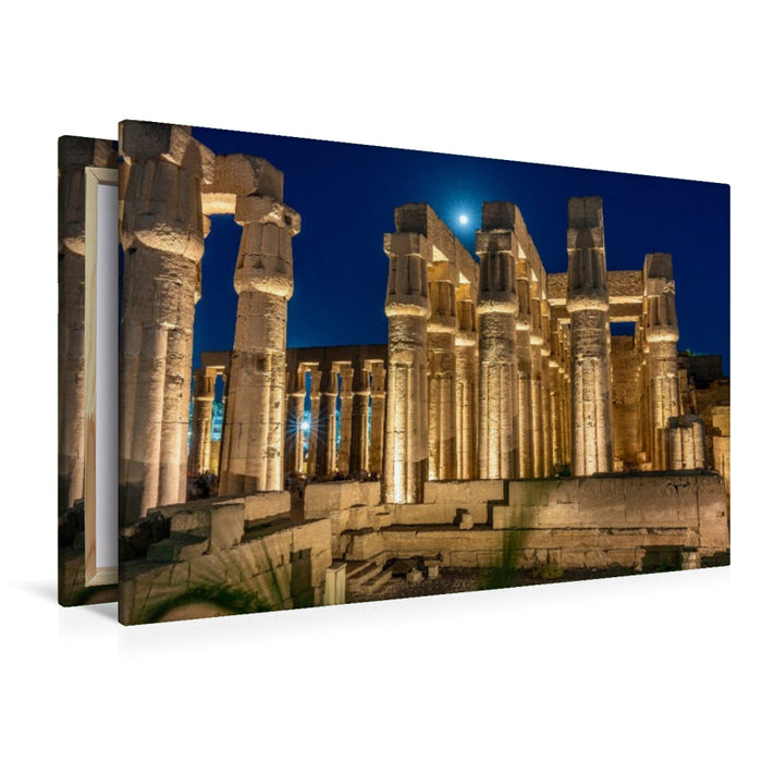 Premium Textil-Leinwand Der Luxor-Tempel unter dem Mond von Theben