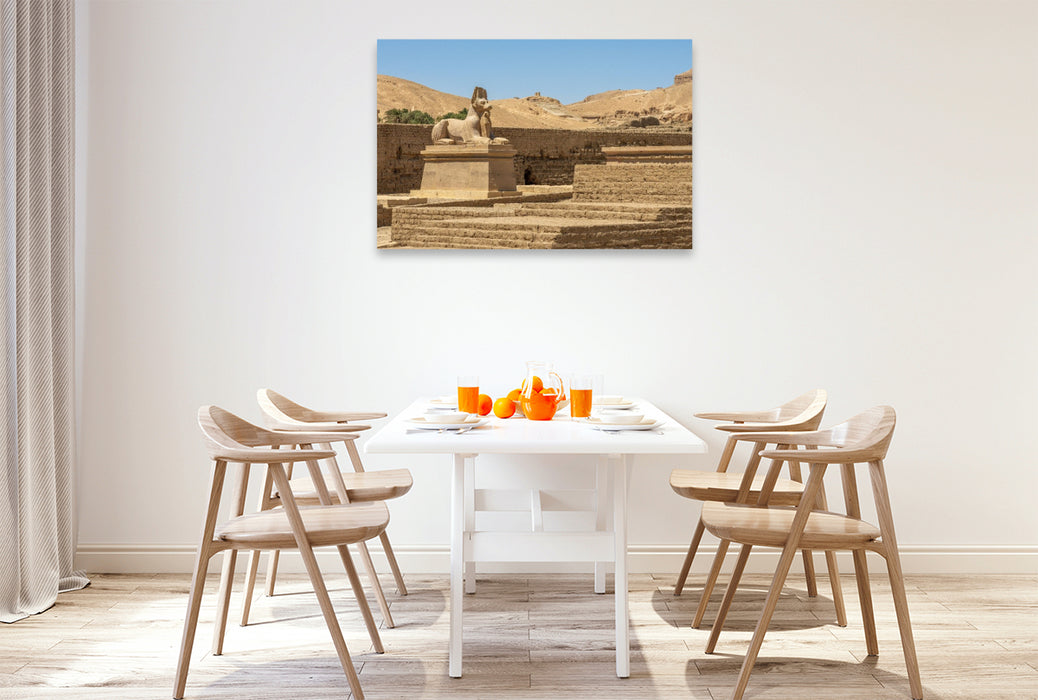 Premium Textil-Leinwand Wächter im Tempel von Ramses dem Großen