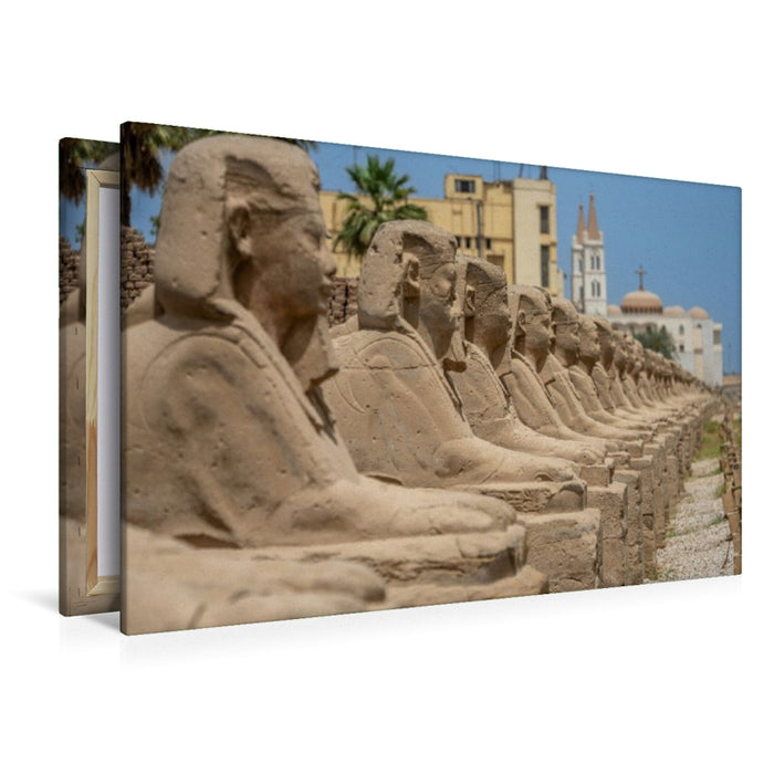 Premium Textil-Leinwand Die schweigende Prozession von Luxor