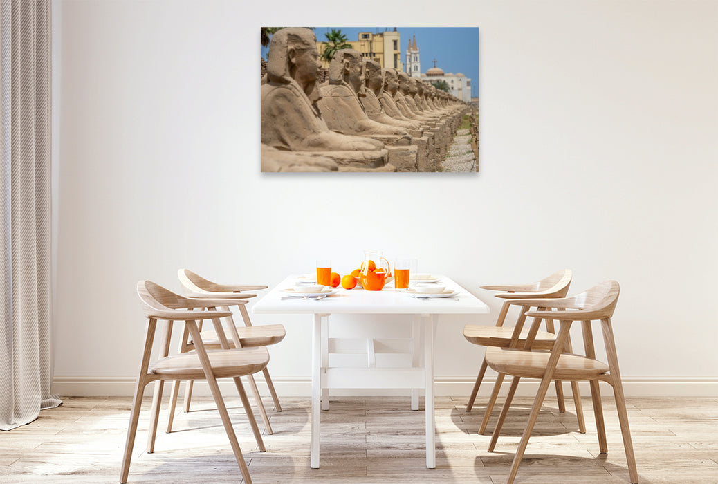 Premium Textil-Leinwand Die schweigende Prozession von Luxor