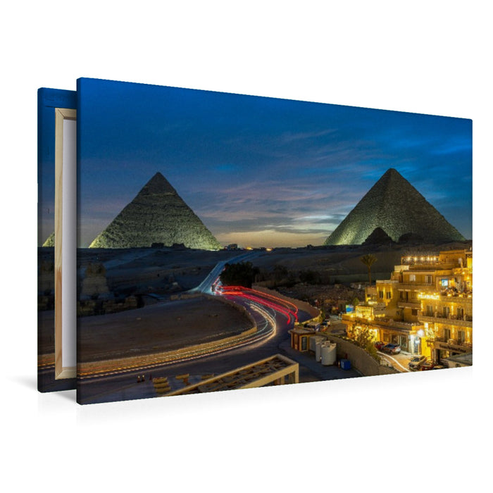 Premium Textil-Leinwand Gizeh: Wo die Ewigkeit auf die Gegenwart trifft