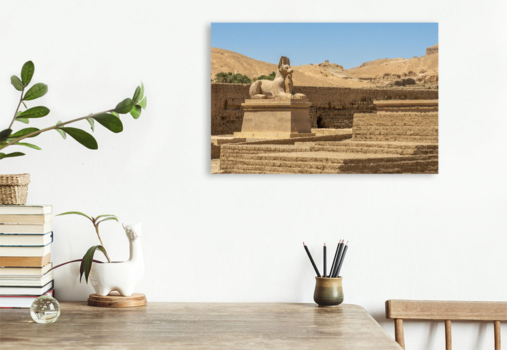 Premium Textil-Leinwand Wächter im Tempel von Ramses dem Großen