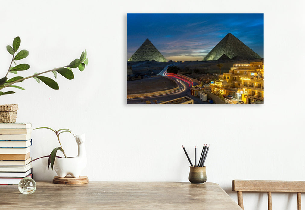 Premium Textil-Leinwand Gizeh: Wo die Ewigkeit auf die Gegenwart trifft