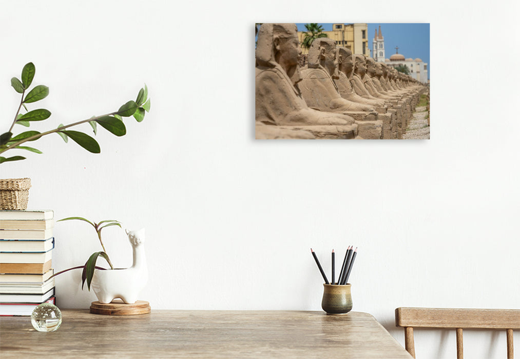 Premium Textil-Leinwand Die schweigende Prozession von Luxor