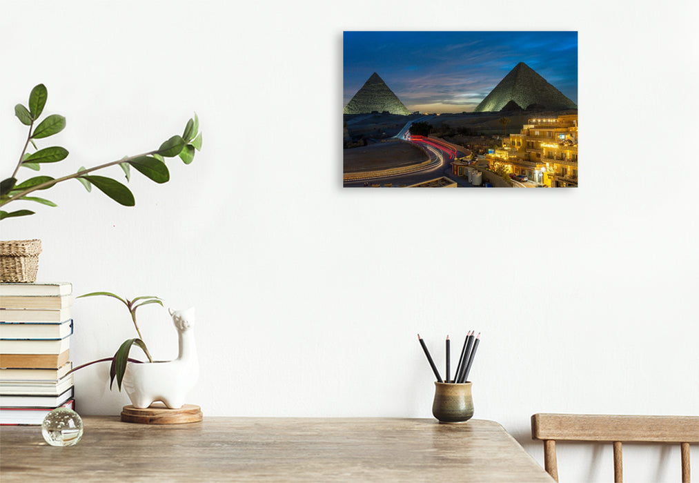 Premium Textil-Leinwand Gizeh: Wo die Ewigkeit auf die Gegenwart trifft