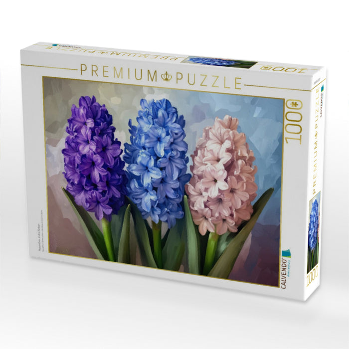 Hyazinthen in drei Farben - CALVENDO Foto-Puzzle'