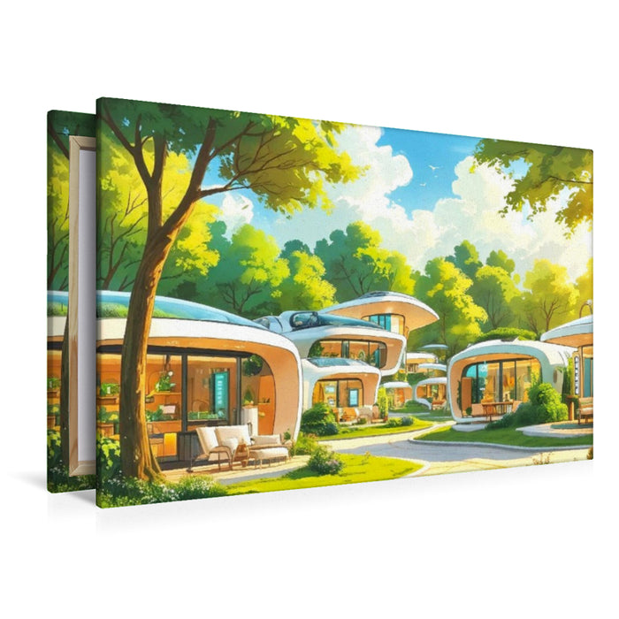 Premium Textil-Leinwand Waldlichtung