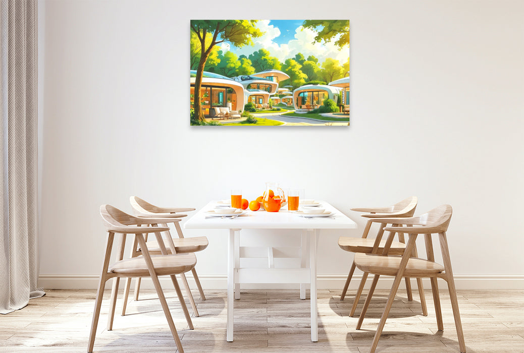 Premium Textil-Leinwand Waldlichtung