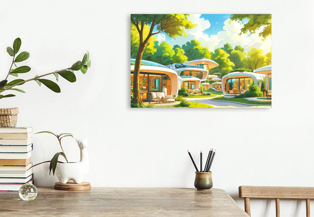 Premium Textil-Leinwand Waldlichtung